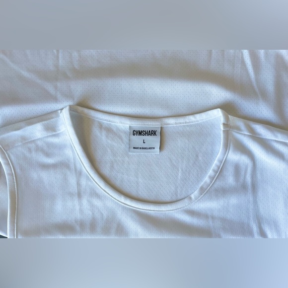 White Gymshark Cropped Tank Mesh - Picture 4 of 4